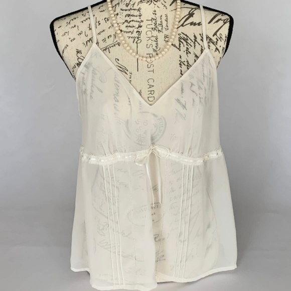 Gilligan & O'Malley Other - GILLIGAN & O'MALLEY Ivory Sheer Camisole (XL) NWOT